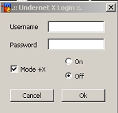 Auto-Login for X at UnderNet Addon